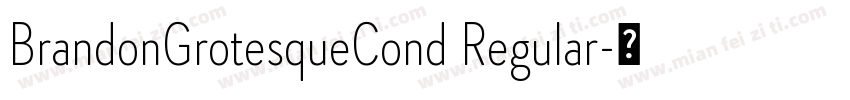 BrandonGrotesqueCond Regular字体转换